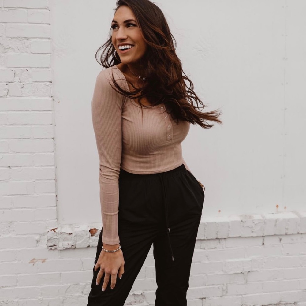 Revolve superdown crop long sleeve